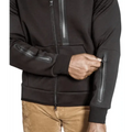 Black Rendition Jacket Elite featuring smart pockets and paired with khaki pants