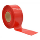 Red silicone self-fusing tape roll for barricade flagging tape in hazardous areas