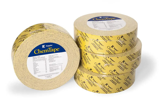 Rolls of Kappler ChemTape Chemical Resistant Tape stacked together for durability