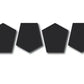 Row of black geometric shapes in BULLARD STYLE REFLECTIVE HELMET TETRAHEDRON 8 PACK