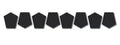 Row of black geometric shapes in BULLARD STYLE REFLECTIVE HELMET TETRAHEDRON 8 PACK
