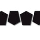 Row of black geometric shapes for Bullard Style Reflective Helmet Tetrahedron 8 Pack