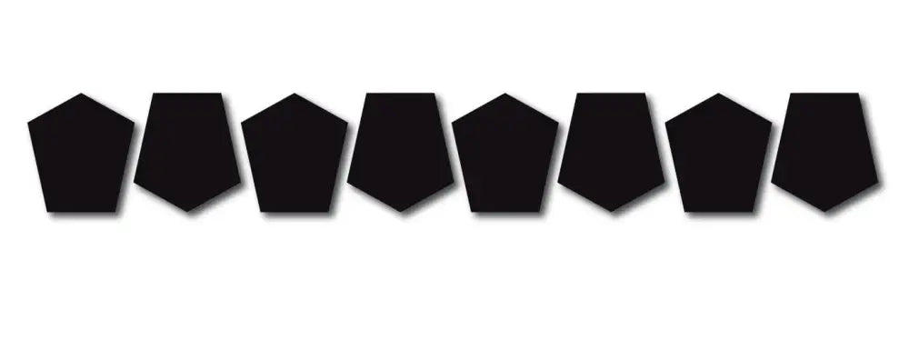 Row of black geometric shapes for Bullard Style Reflective Helmet Tetrahedron 8 Pack