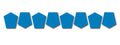 Row of bright blue geometric shapes for Bullard Style Reflective Helmet 8 Pack