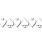 White reflective ace of spade helmet decals with subtle drop shadows in a pack