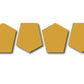 Row of golden pentagon and hexagon shapes for Bullard Style Reflective Helmet TET 8 Pack