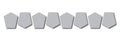 Row of gray pentagon and hexagon shapes on Bullard Style Reflective Helmet packaging