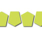 Row of lime green pentagon shapes for Bullard Style Reflective Helmet TET 8 Pack