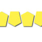 Row of fluorescent yellow pentagon shapes from BULLARD STYLE REFLECTIVE HELMET 8 PACK