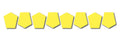 Row of fluorescent yellow pentagon shapes from BULLARD STYLE REFLECTIVE HELMET 8 PACK