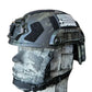 Black Tactical Combat Helmet with American Flag Patch - RT2 Ballistic High Cut by Redemption Tactical