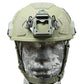 Military-style olive drab RT2 Ballistic High Cut Helmet with tactical accessories by Redemption Tactical