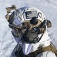 Tactical military helmet with night vision, American flag, and camouflage for Redemption Tactical RT2 Ballistic High Cut