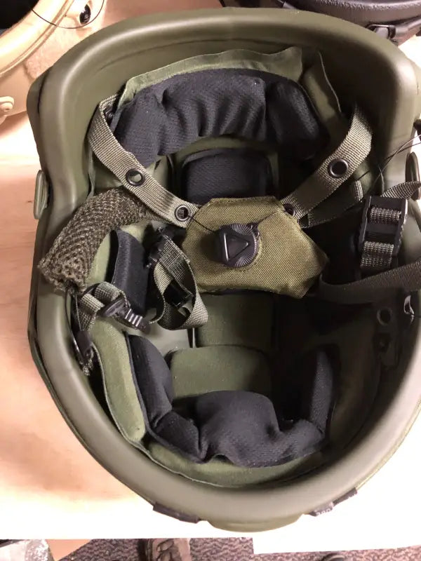 Military-style RT2 Ballistic High Cut Helmet with padding and adjustment straps by Redemption Tactical