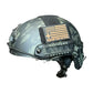 Military-style RT2 Ballistic High Cut Helmet with American flag patch by Redemption Tactical