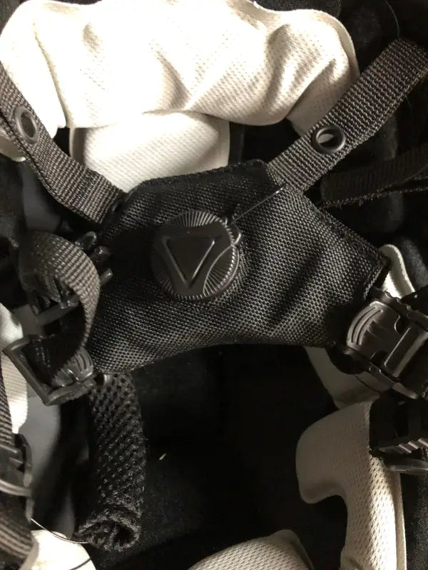 Black tactical harness for RT2 Ballistic High Cut Helmet by Redemption Tactical