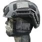 Tactical military helmet with American flag patch, RT2 Ballistic High Cut for advanced protection