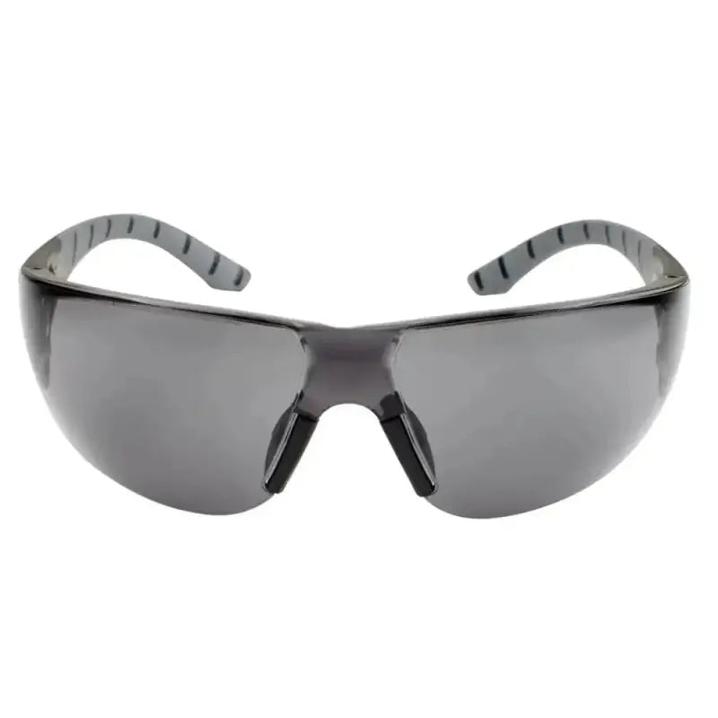 METEL M50 Safety Glasses Lightweight with dark lenses and gray striped temple arms