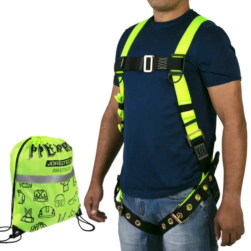 Safety Body Harness with Grommets and Storage Bag for Fall Protection Safety Use