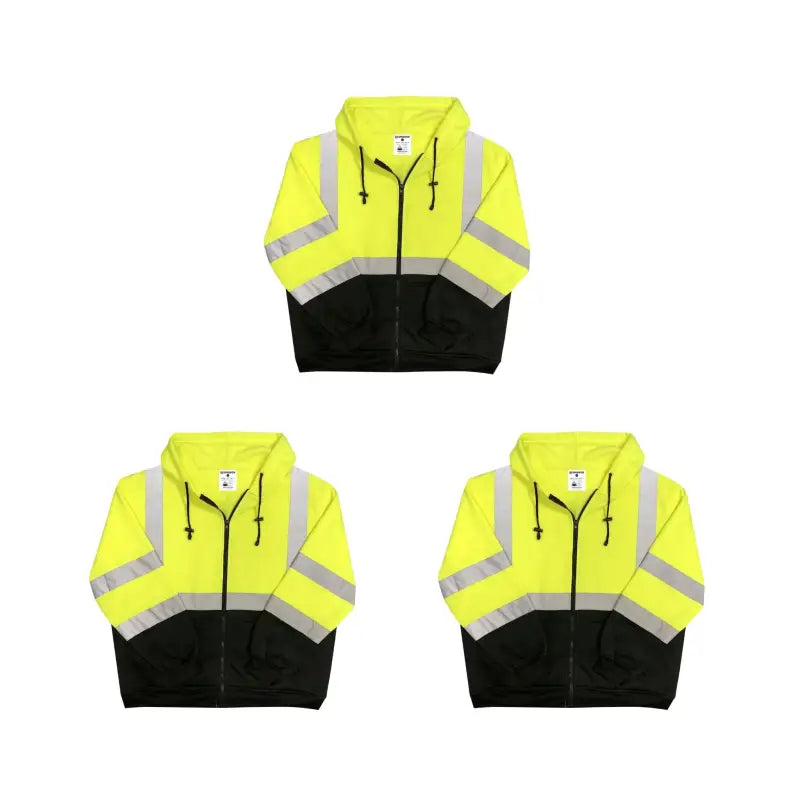 High-visibility yellow and black reflective safety main 05Lwjyb lightweight jacket pack