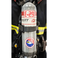 SCBA air tank with E-29 marking and eagle emblem sticker on IdentiFire™ SCBA Cylinder Decal