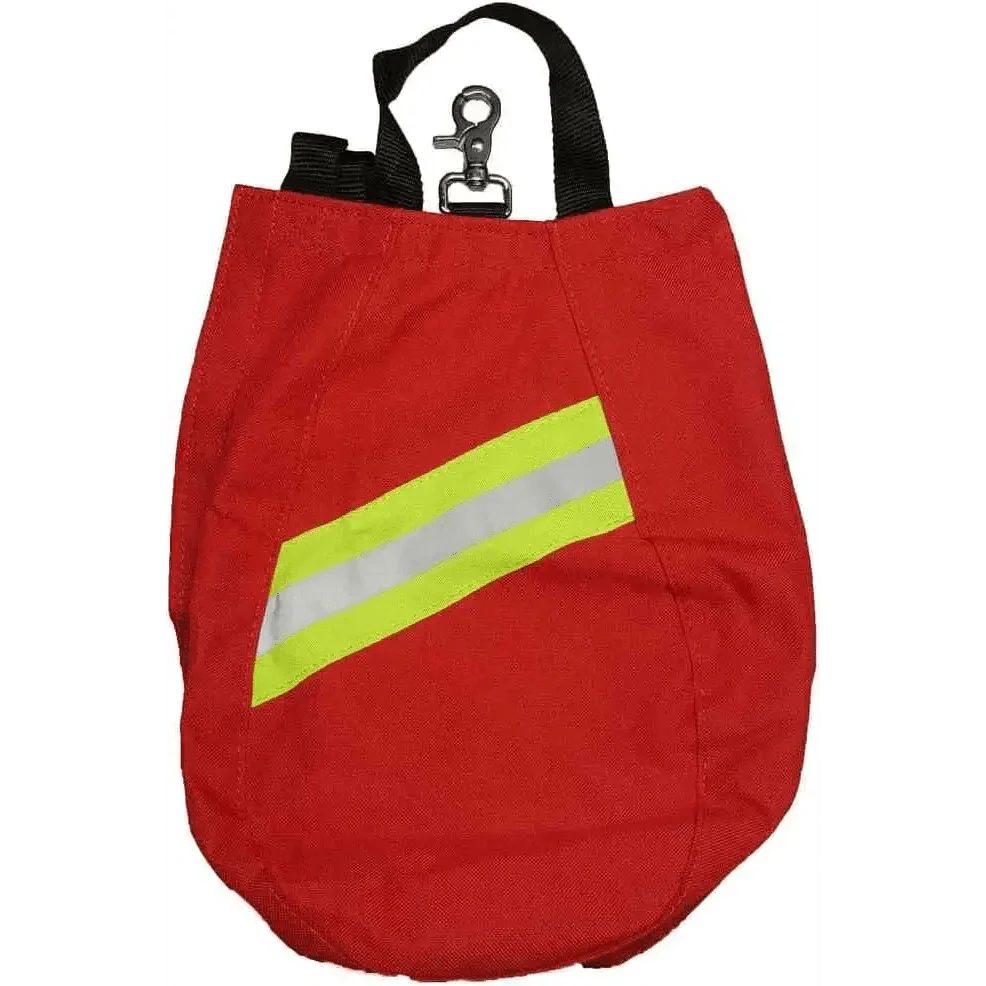 Chief Miller Rope & Airmask Bags SCBA Airmask, Respirator Bag with Fleece Lining, Triple Trim and Heavy Duty Metal Hook - Red Apparel