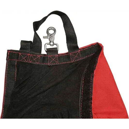 SCBA Airmask, Respirator Bag with Fleece Lining, Triple Trim and Heavy Duty Metal Hook - Red - Chief Miller Apparel