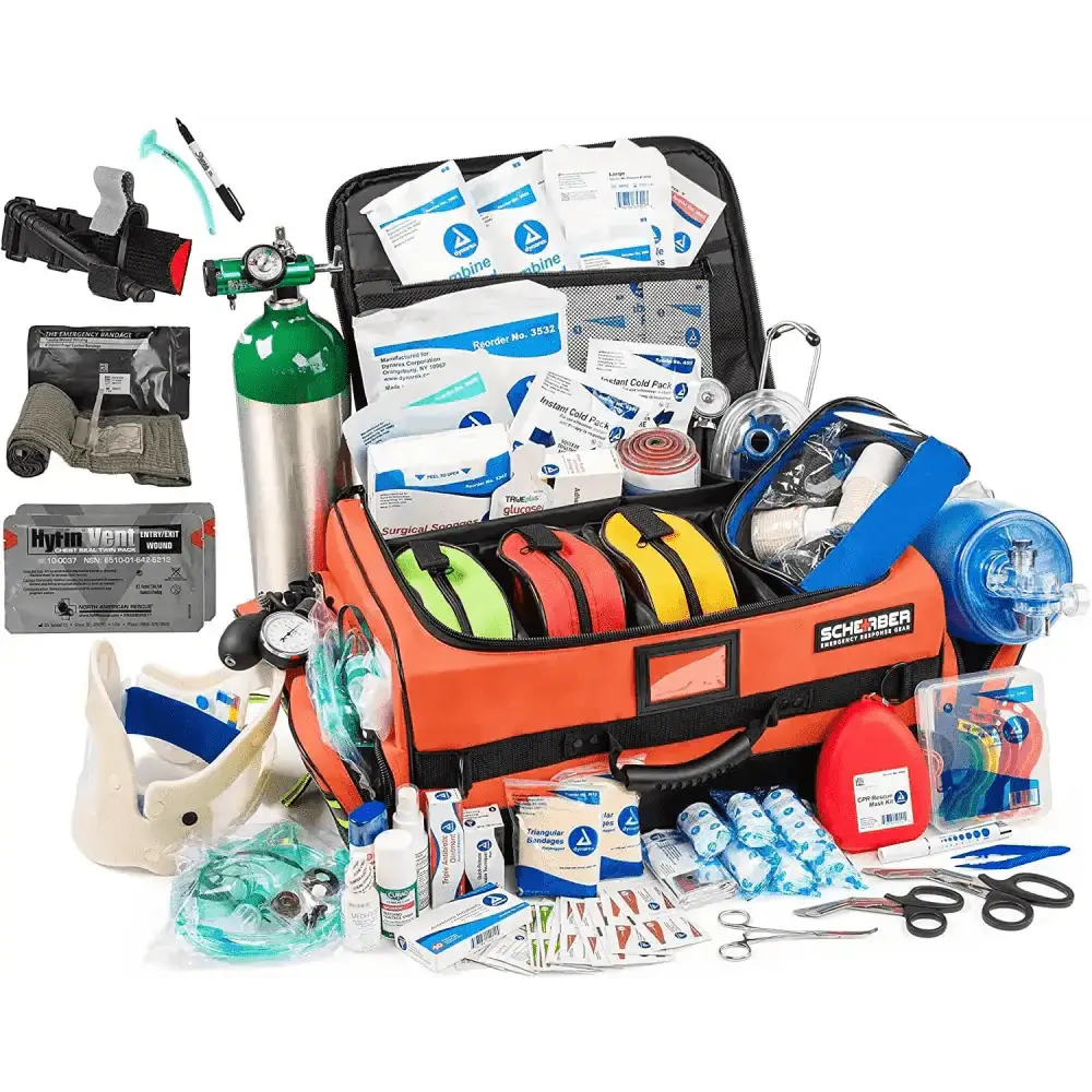 Scherber Ultimate First Responder Trauma kit O2 W/Bleeding Control - Fully Stocked - Chief Miller Apparel