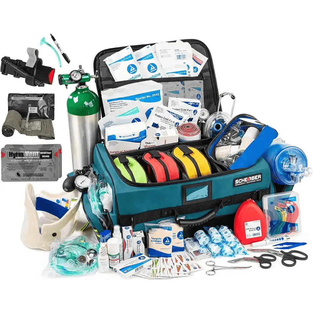 Scherber Ultimate First Responder Trauma kit O2 W/Bleeding Control - Fully Stocked - Chief Miller Apparel