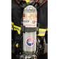 Scott air tank with American flag sticker in harness for IdentiFire™ SCBA cylinder decal