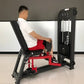 Seated leg extension machine for first responders, firefighters, and police fitness training