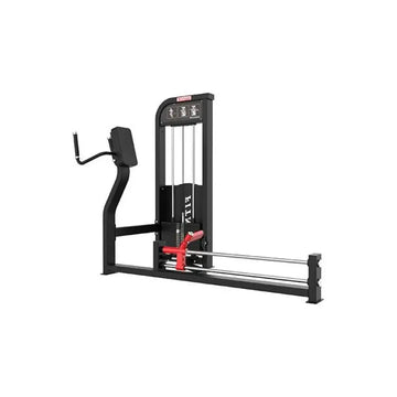 Seated row machine on SFE Commercial Selectorized Glute Machine with 250lb Weight Stacks