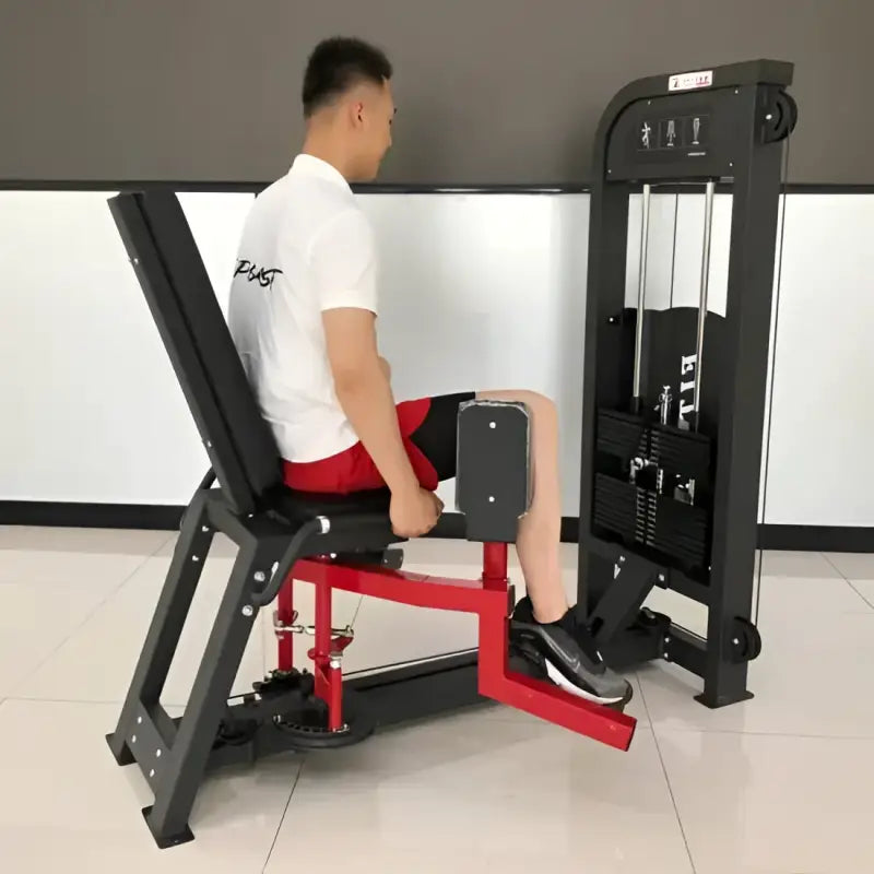 Seated inner thigh exercise machine for first responders, firefighter, police training