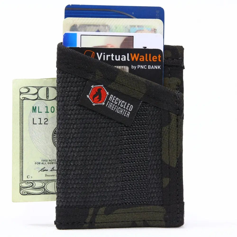 Chief Miller Wallet Sergeant Wallet in Combat Boot Leather and Genuine Fire Hose Apparel