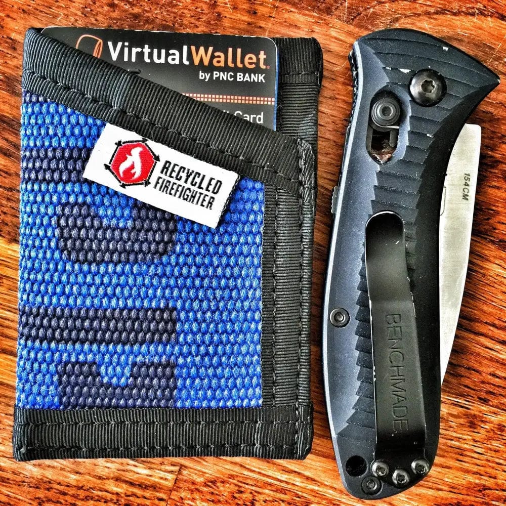 Chief Miller Wallet Sergeant Wallet in Combat Boot Leather and Genuine Fire Hose Apparel