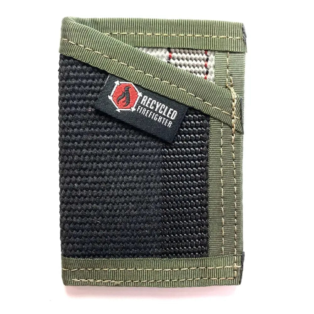 Chief Miller Wallet Sergeant Wallet in Combat Boot Leather and Genuine Fire Hose Apparel