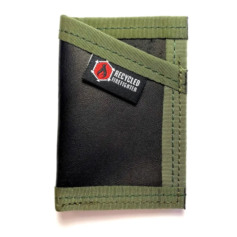 Chief Miller Wallet Sergeant Wallet in Combat Boot Leather and Genuine Fire Hose Apparel