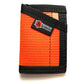 Orange and black nylon Sergeant Wallet with Recycled Firefighter logo in coyote leather