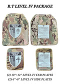 Camouflage Level IV body armor plates from Redemption Tactical in large size for full protection