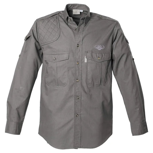 Shooter Shirt for Men with Embroidered Buffalo Logo - L/Sleeve - Chief Miller Apparel