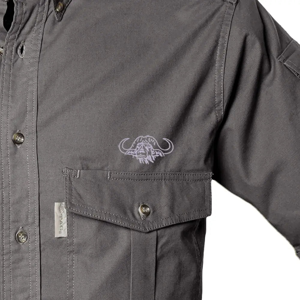 Shooter Shirt for Men with Embroidered Buffalo Logo - S/Sleeve - Chief Miller Apparel