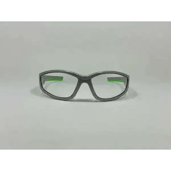 SILVER & GREEN ULTRAFLEX (CLEAR) SAFETY GLASSES WITH HARD CASE - Chief Miller Apparel