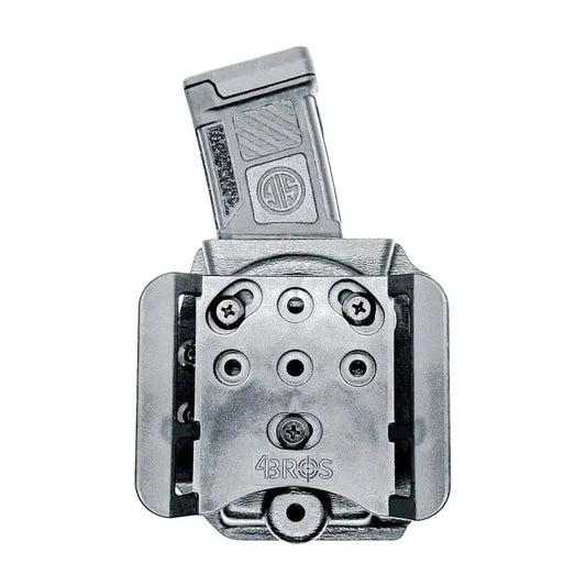 Silver gun magazine holster for Sig Sauer MPX, durable magazine holster for Sig Sauer firearms