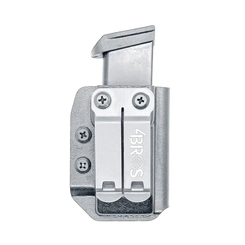 Silver gun magazine holster for P365-FUSE IWB by Four Brothers Holsters