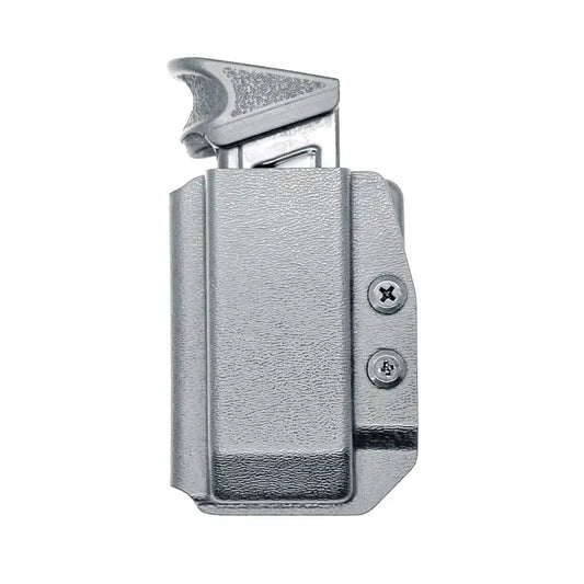 Silver magazine holster for H&K 9/40 OWB magazine carrier by Four Brothers Holsters