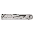 Silver multi-tool Armbar Drive with pry bar and bottle opener for versatile use