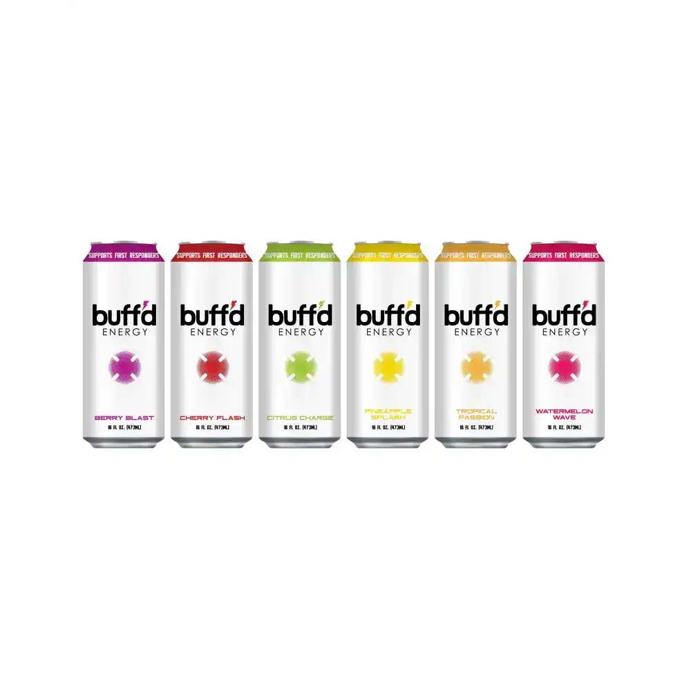 Buff'd Energy Variety Pack of Six Cans in Different Flavors - Chief Miller Apparel