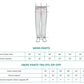 Size chart diagram for Zambezi Convertible Zip Off Safari Pants for Men with waist and inseam