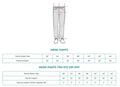 Size chart diagram for Zambezi Convertible Zip Off Safari Pants for Men with waist and inseam