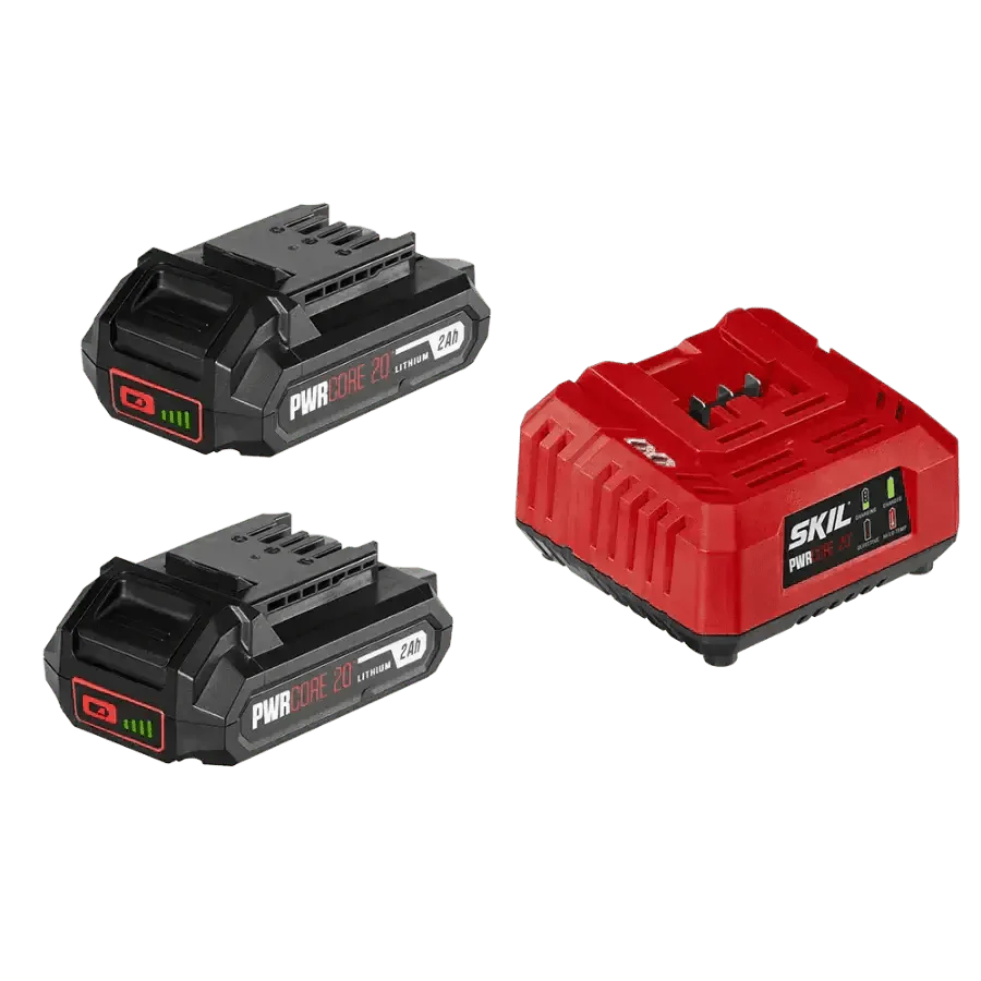 Chief Miller Power Tool Batteries SKIL CB5197B-21 PWR CORE 20™ 2X2.0Ah Battery and Charger Starter Kit Apparel